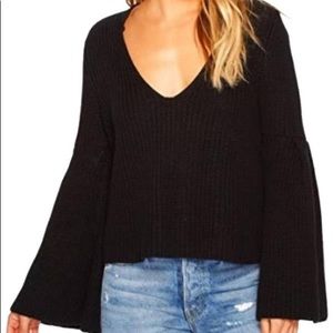 Free people damsel black sweater